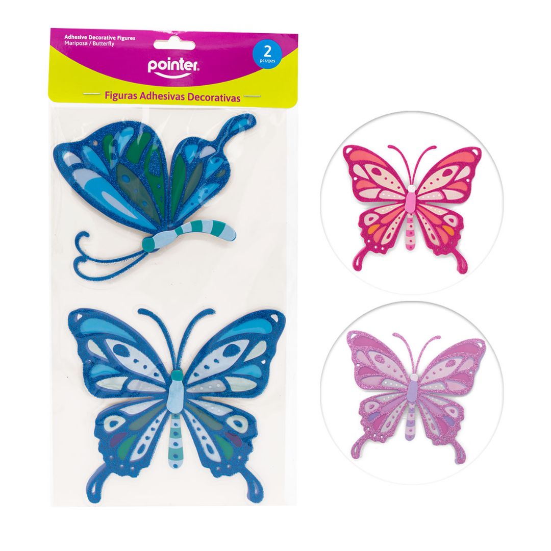 STICKER POINTER MARIPOSA BLISTER 2 PZAS 3 COL. (F. 192 PZA)