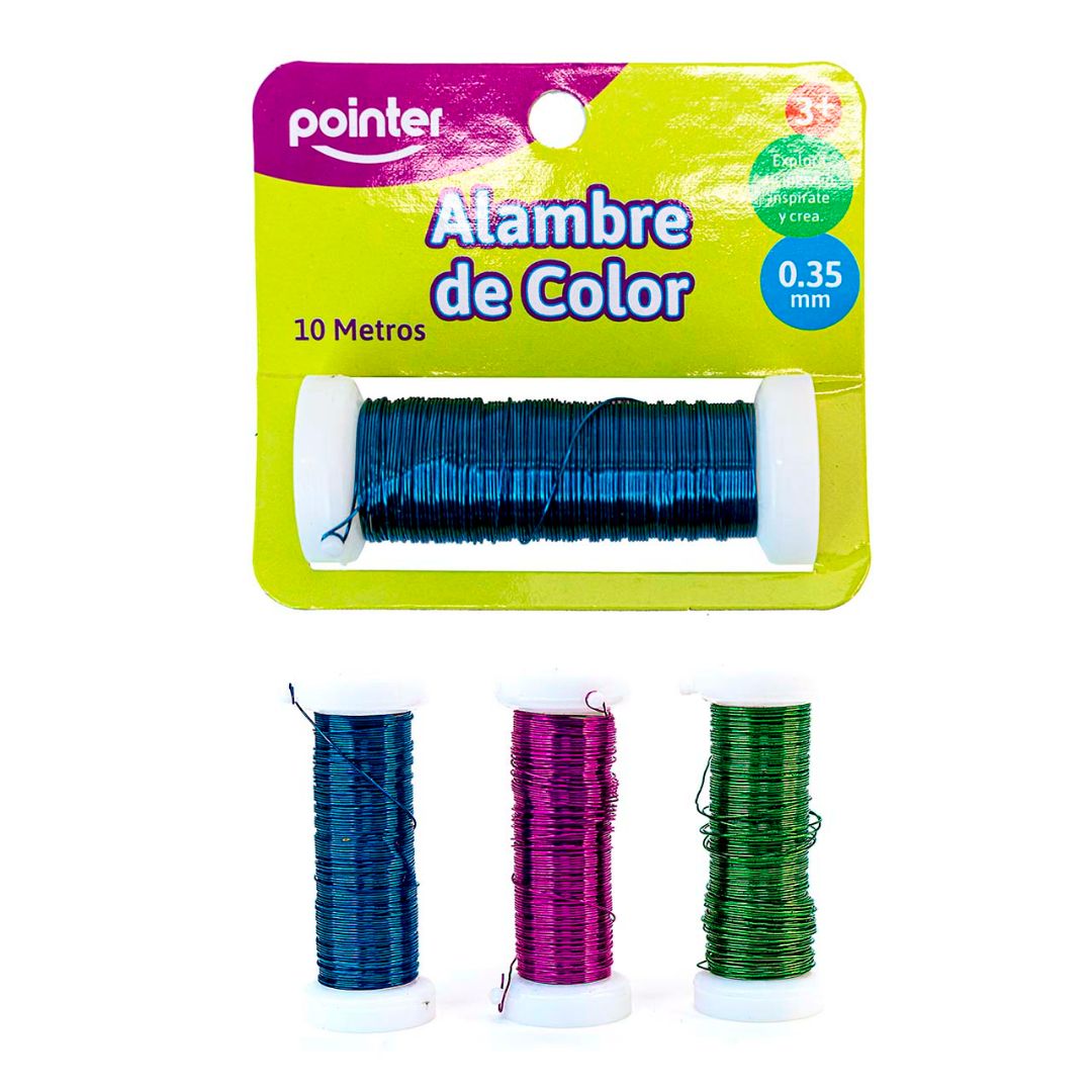 ALAMBRE DULCE POINTER 3 COLORES 0.35MM X 10 M (F. 480 SETS)