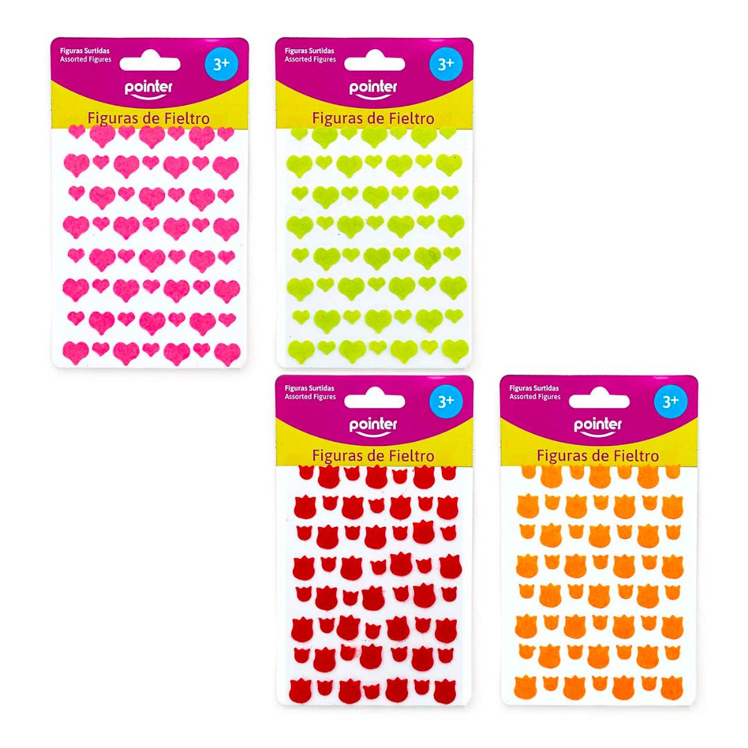 FIGURAS DE FIELTRO POINTER FLOR/CORAZON (F. 288 SETS)