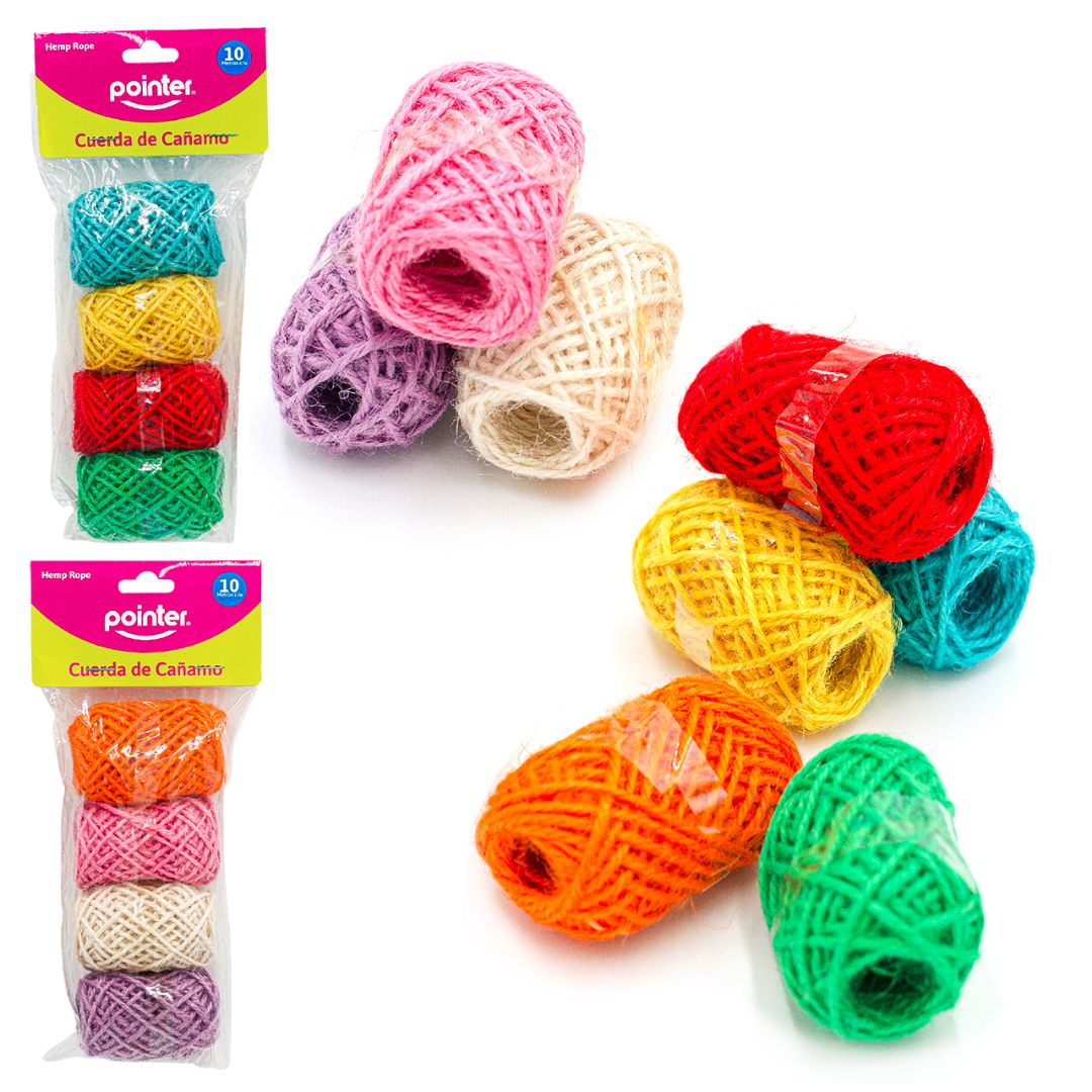 CAÑAMO POINTER DE COLORES BX4 8 COL. 10M (F. 144 SETS)