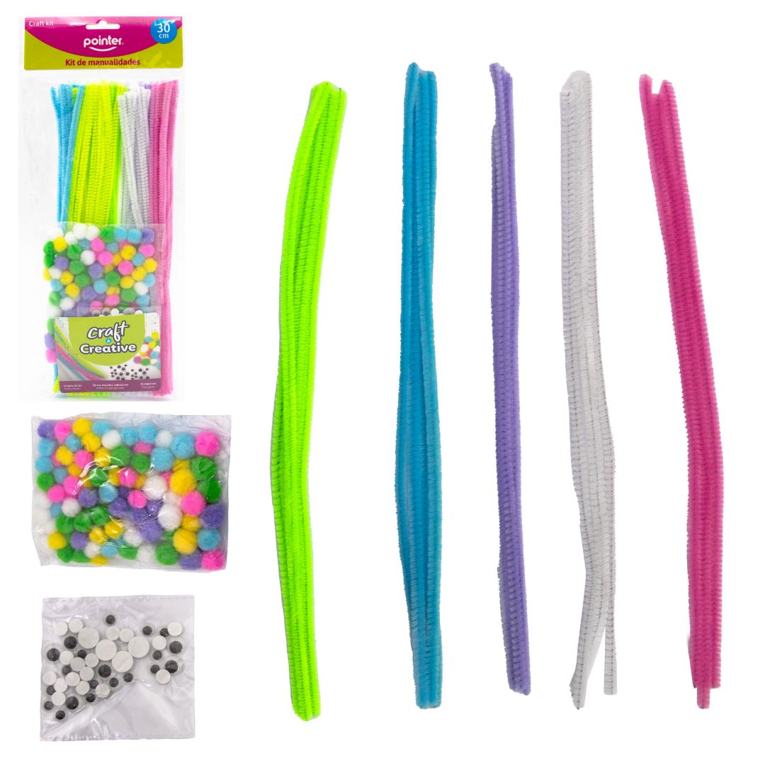 SET DE LIMPIA PIPAS, POMPONES Y OJITOS POINTER (F. 72 SETS)