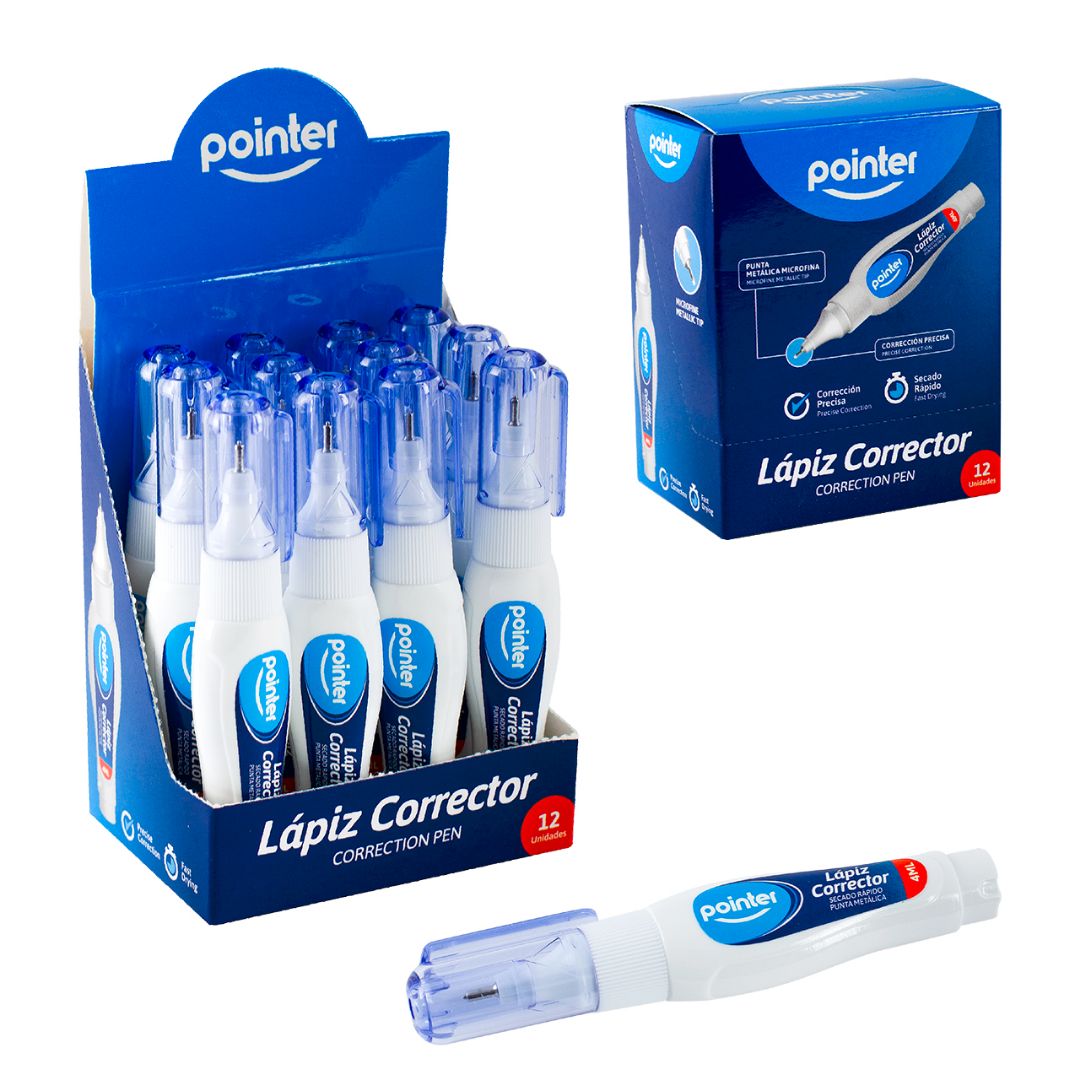 CORRECTOR POINTER MINI TIPO PLUMA CX12 4ML (F. 48 BOX)