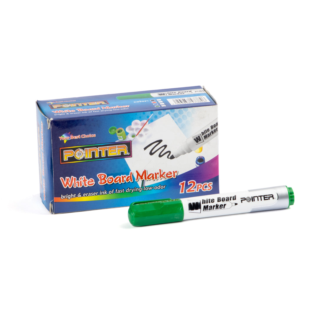 MARCADOR PARA PIZARRA POINTER P/REDONDA VERDE CX12 (F. 96 DOC)