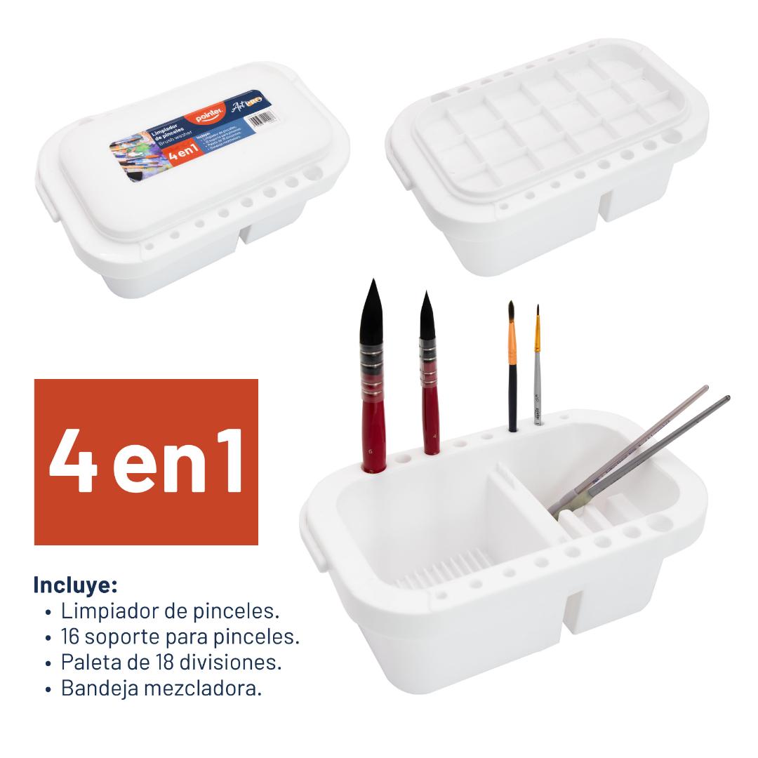 SET LIMPIADOR DE PINCELES POINTER 4 EN 1 (F. 36 SETS)