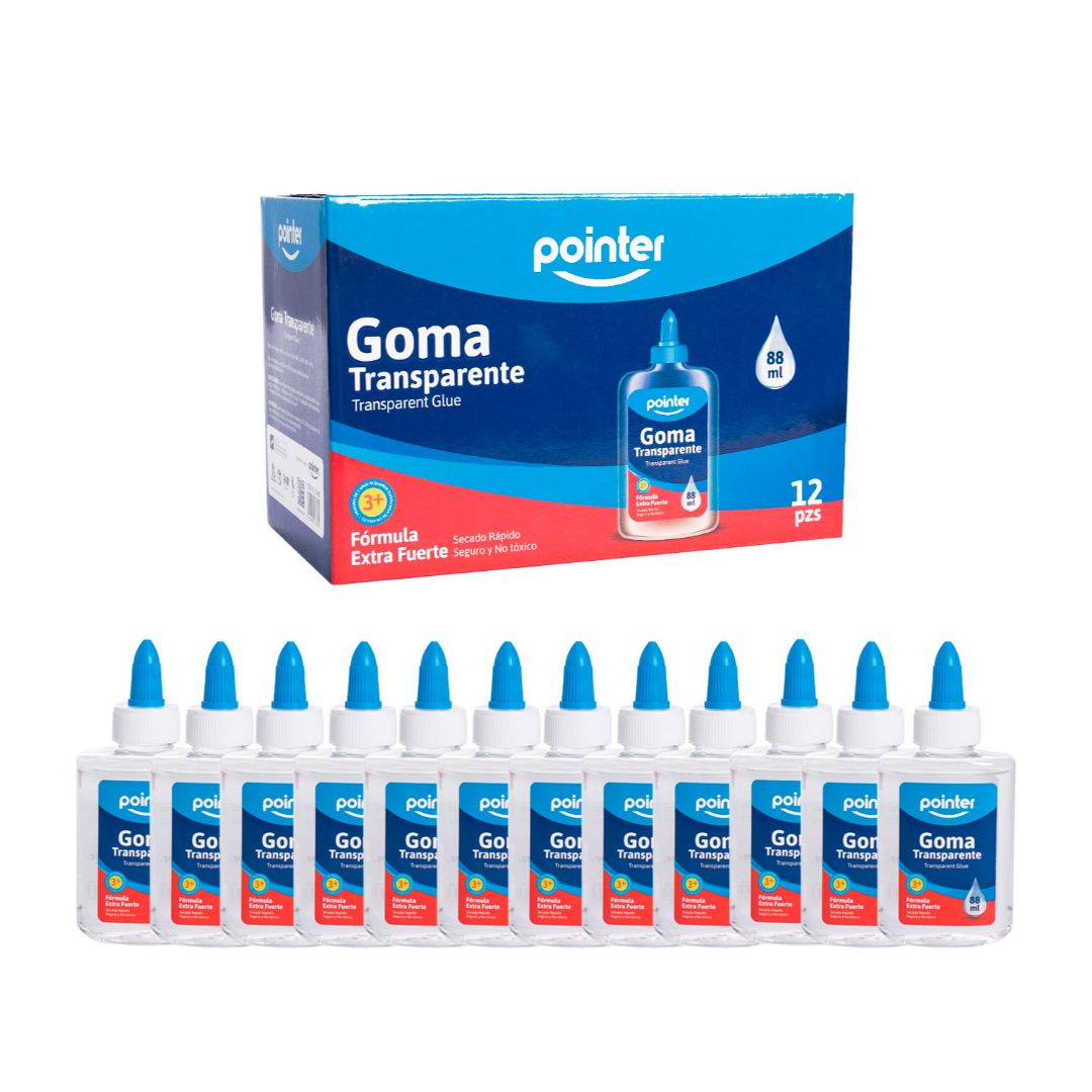 GOMA TRANSPARENTE POINTER CX12 88ML/3 ONZS (F. 144 PZA)