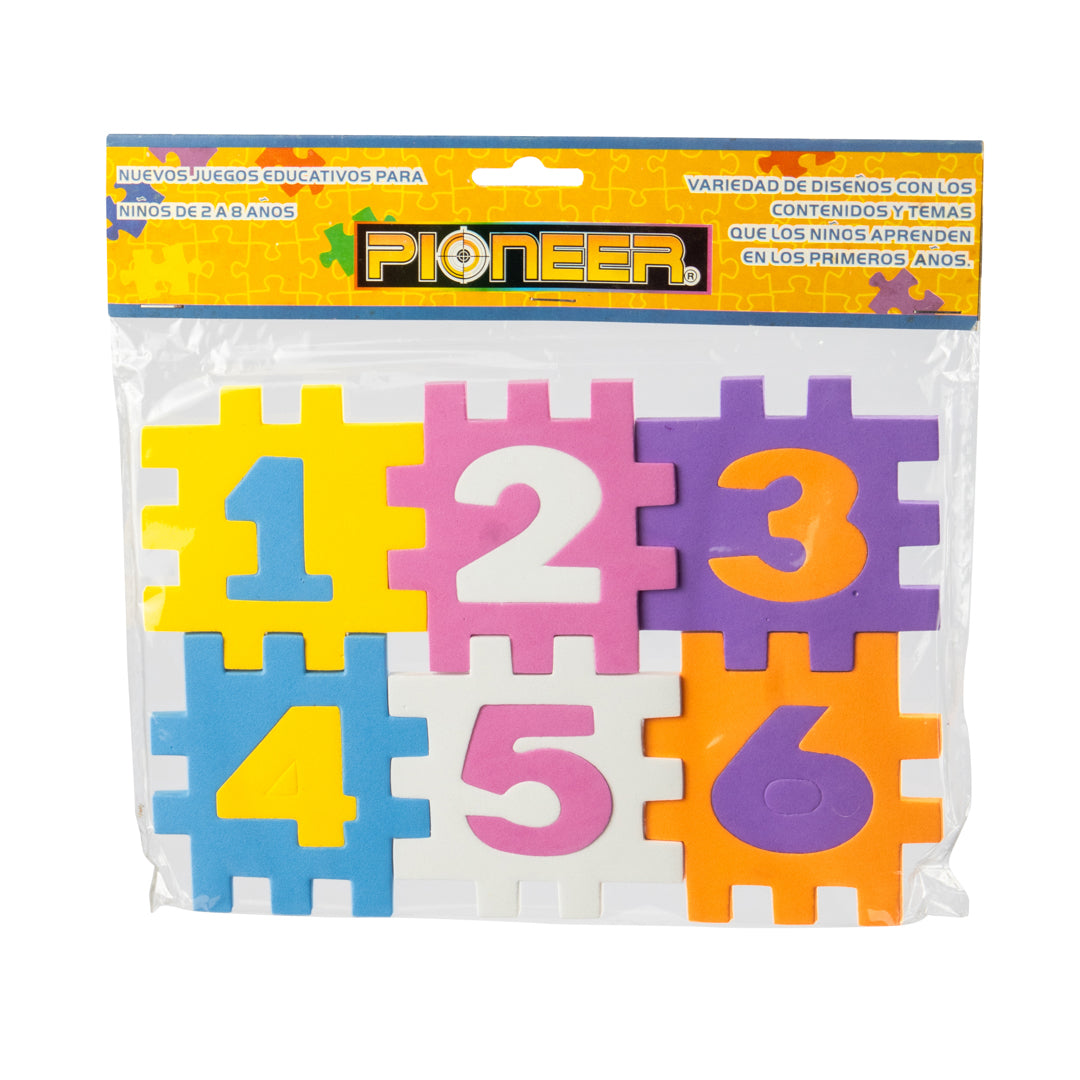 ROMPECABEZAS DE FOAMY POINTER NUMEROS DE 1 AL 6 (F. 240 SETS)