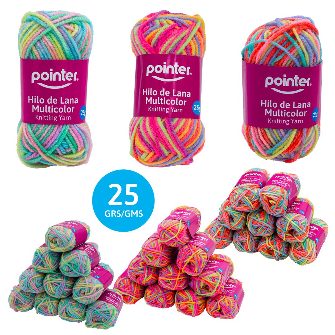 LANA POINTER MULTICOLOR 3 DISEÑOS 25G (F. 200 ROLLOS)