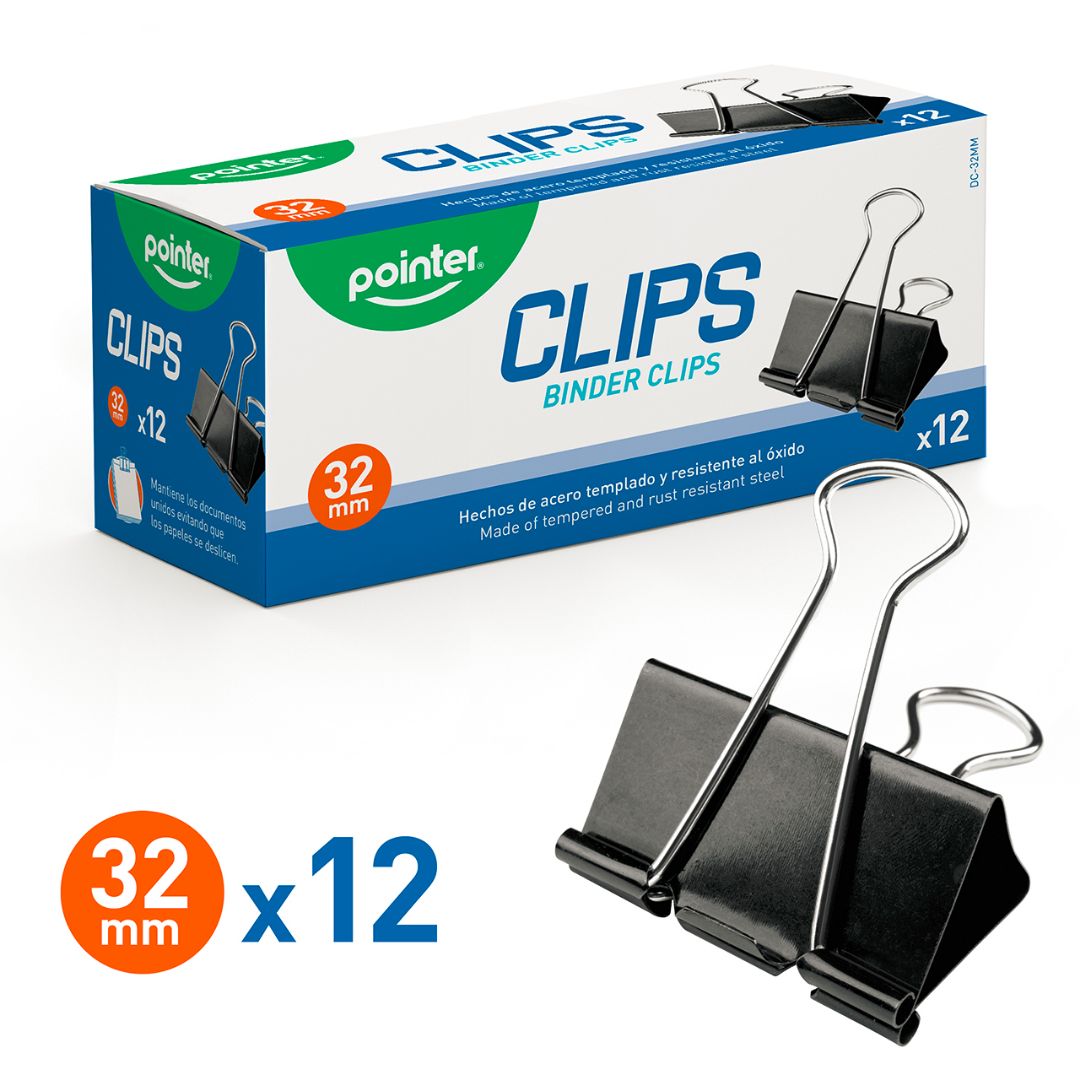 PRENSA PAPEL POINTER CX12 32MM (F. 120 DOC)