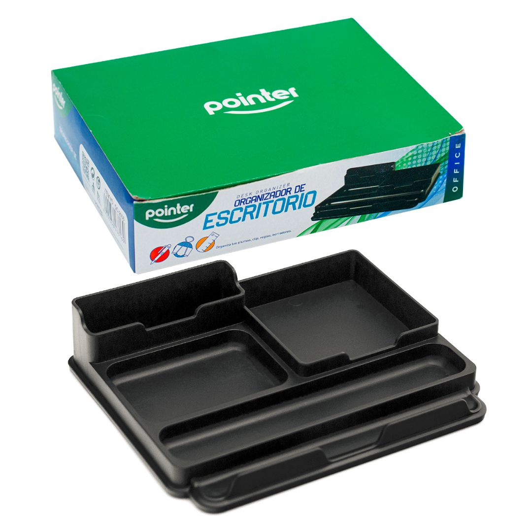 ORGANIZADOR P/ESCRITORIO POINTER T/BANDEJA 5 ESPACIOS 18.9X15.1CM (F. 36 PZAS)