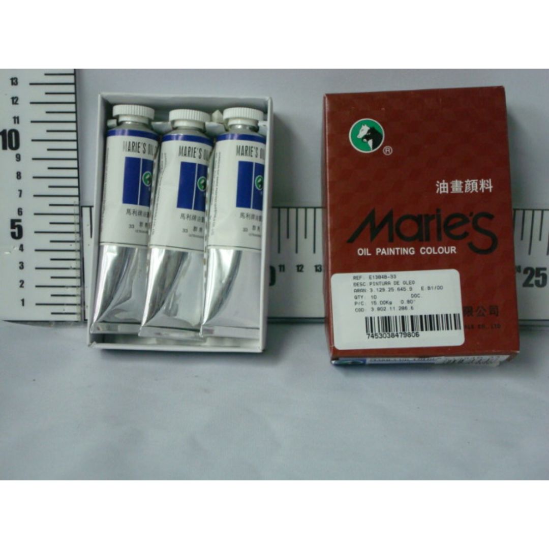 PINTURA OLEO MARIES AZUL CX3 (F. 120 SETS)