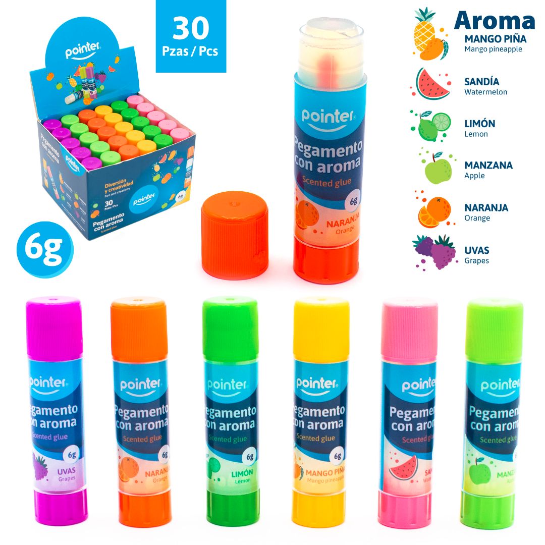 GOMA EN BARRA POINTER CON AROMA CX30 6G (F. 12 BOX)