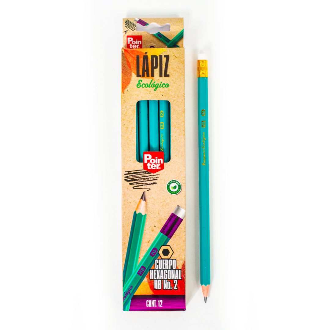 LAPIZ ECOLOGICO POINTER VERDE HEXAGONAL CX12 2HB (F. 240 DOC)