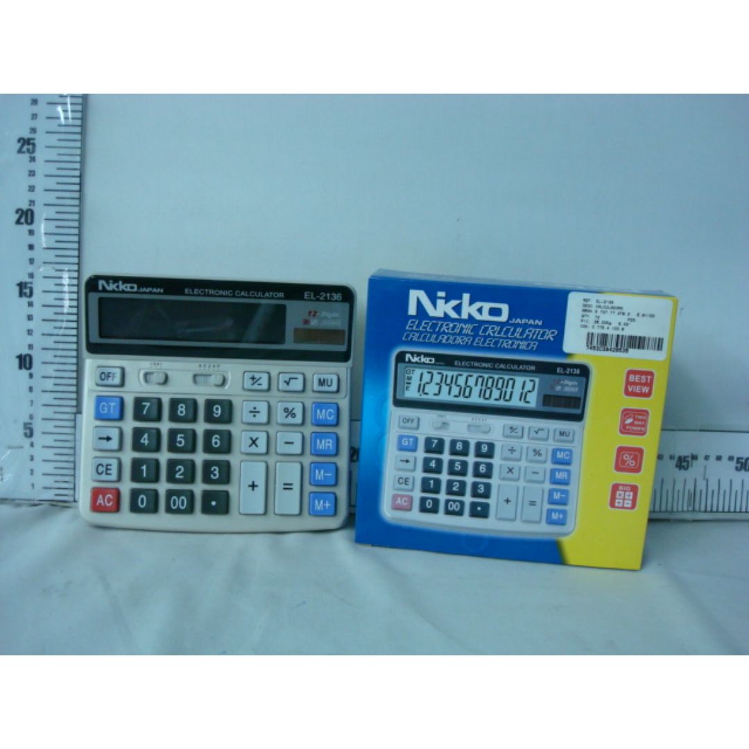 CALCULADORA ESCRITORIO NIKKO 12 DIGITOS  (F.72 UNI)