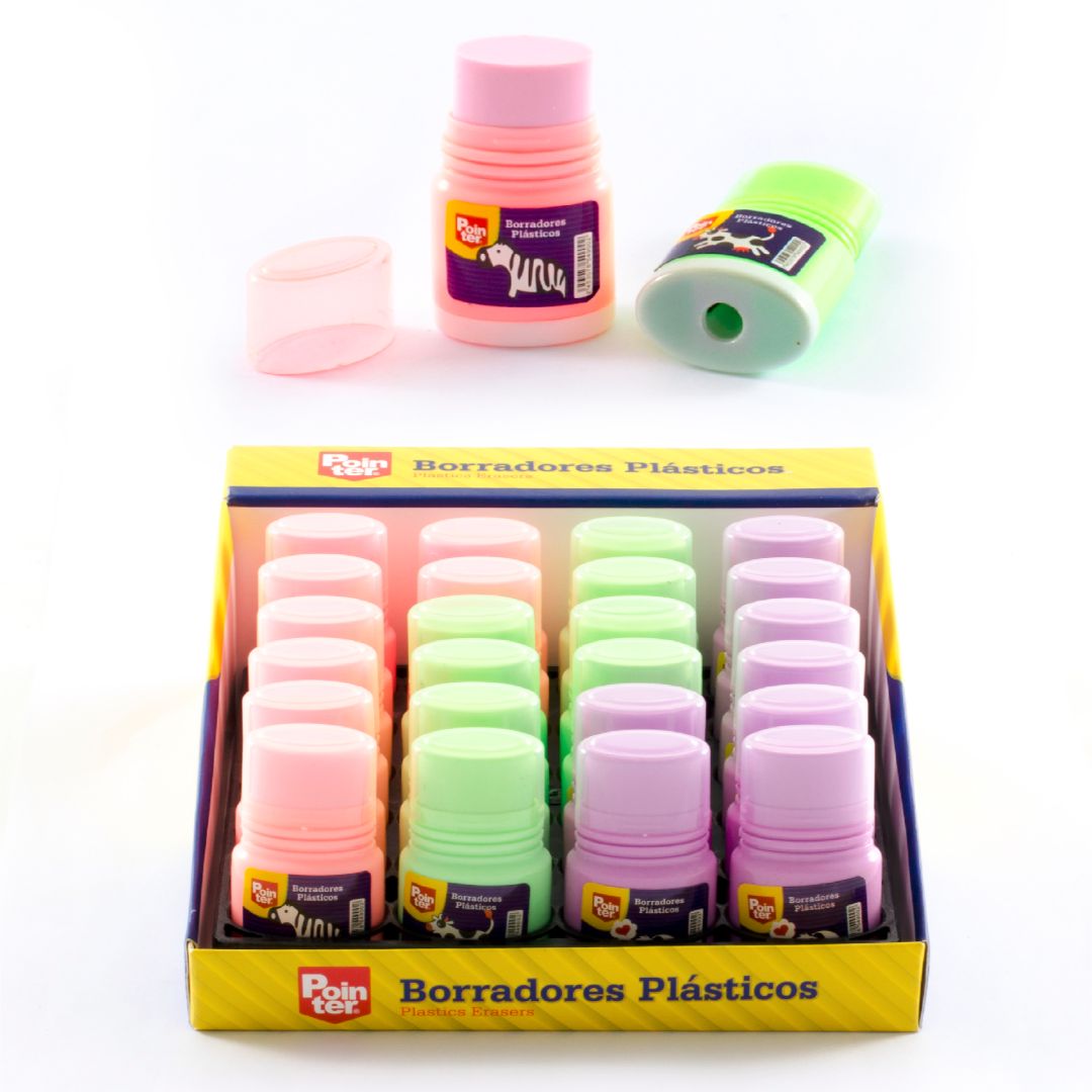 BORRADOR POINTER C/SACAPUNTAS COL. PASTEL CX24 (F. 24 BOX)