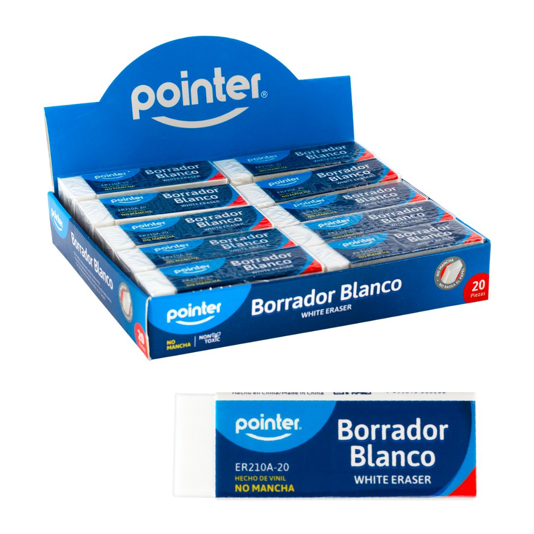 BORRADOR POINTER BLANCO CX20 GRANDE (F. 50 BOX)