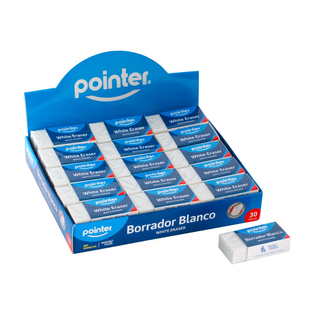 BORRADOR POINTER BLANCO CX30 PEQUEÑO (F. 50 BOX)