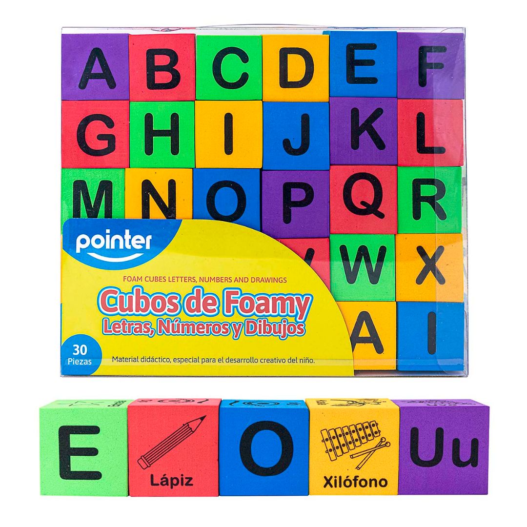 CUBOS DE FOAMY POINTER ABECEDARIO 30 PIEZAS (F. 24 SETS)