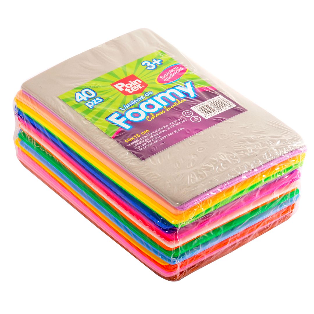 FOAMY POINTER COL. SURTIDOS PX40H 10X15CM (F. 36 PAQ)