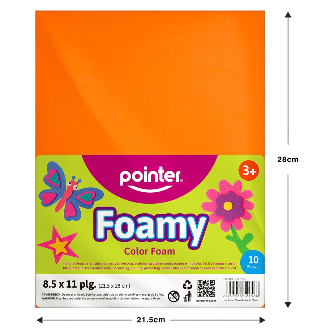 FOAMY POINTER NARANJA PX10 CARTA (F. 96 UNI)