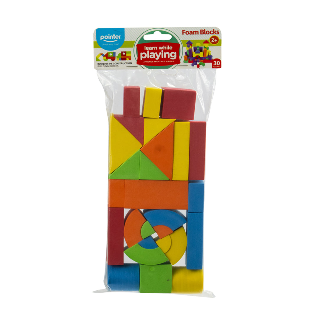 BLOQUES DE FOAMY POINTER DE COLORES 30 PZAS (F. 96 SETS)