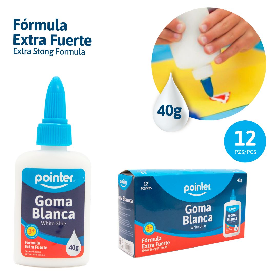 GOMA BLANCA POINTER CX12 40G/1ONZA (F. 24 DOC)