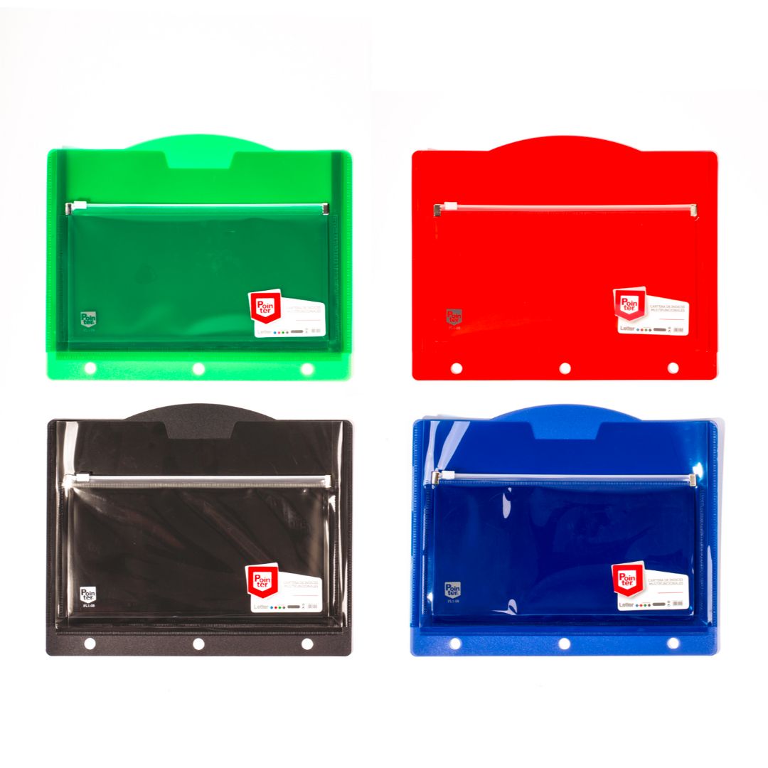 SEPARADOR P/CARTAPACIO POINTER C/PORTADOC. C/ZIPPER 4 COL. (F. 72 PZAS)