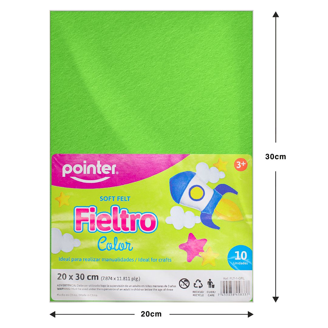FIELTRO POINTER VERDE PX10 CARTA (F. 120 PAQ)