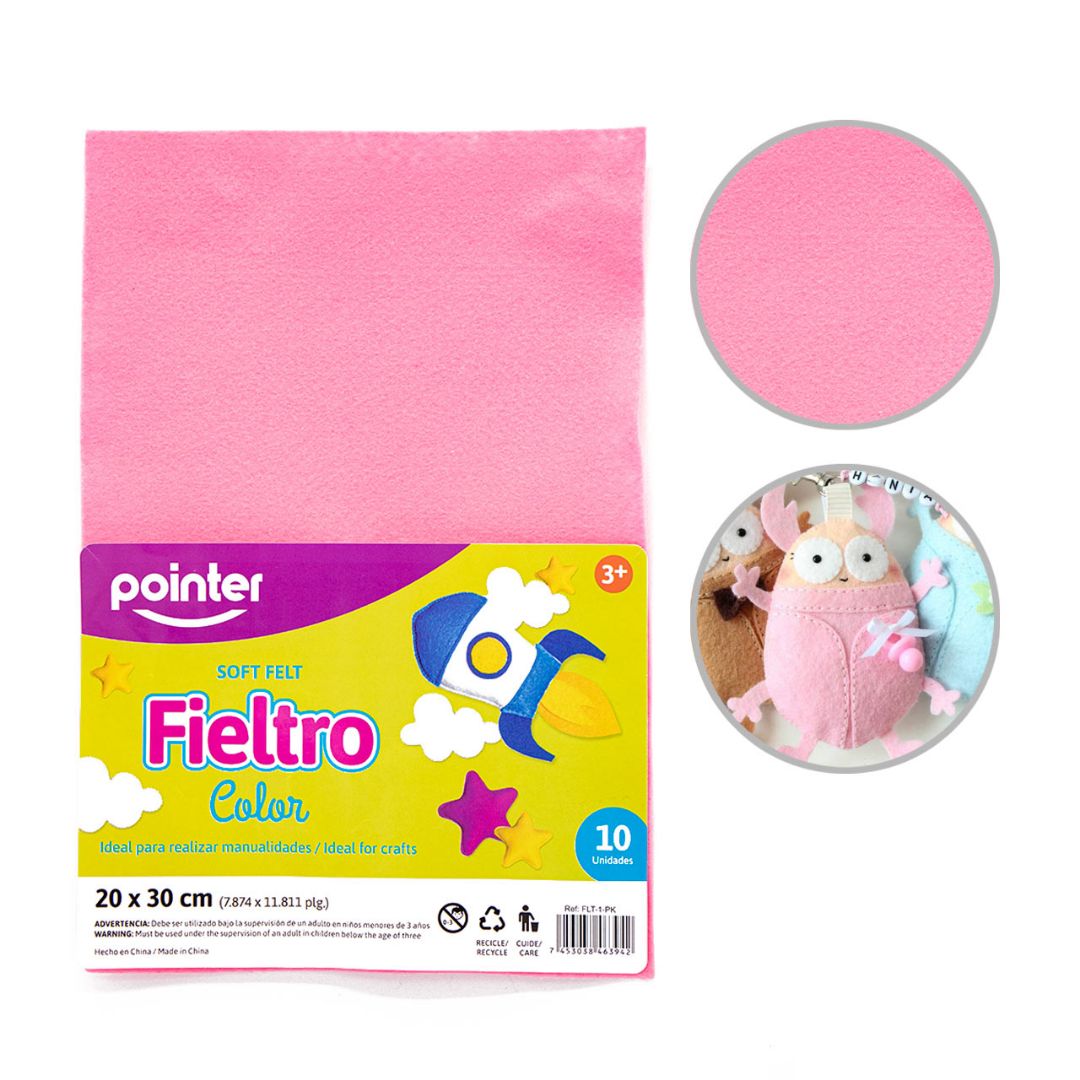 FIELTRO POINTER ROSADO PX10 CARTA (F. 120 PAQ)