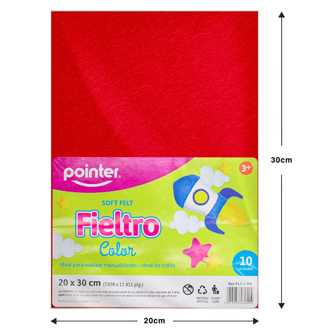 FIELTRO POINTER ROJO PX10 CARTA (F. 120 PAQ)