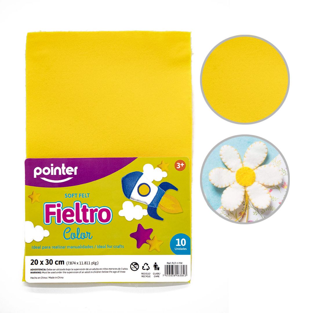 FIELTRO POINTER AMARILLO PX10 CARTA (F. 120 PAQ)