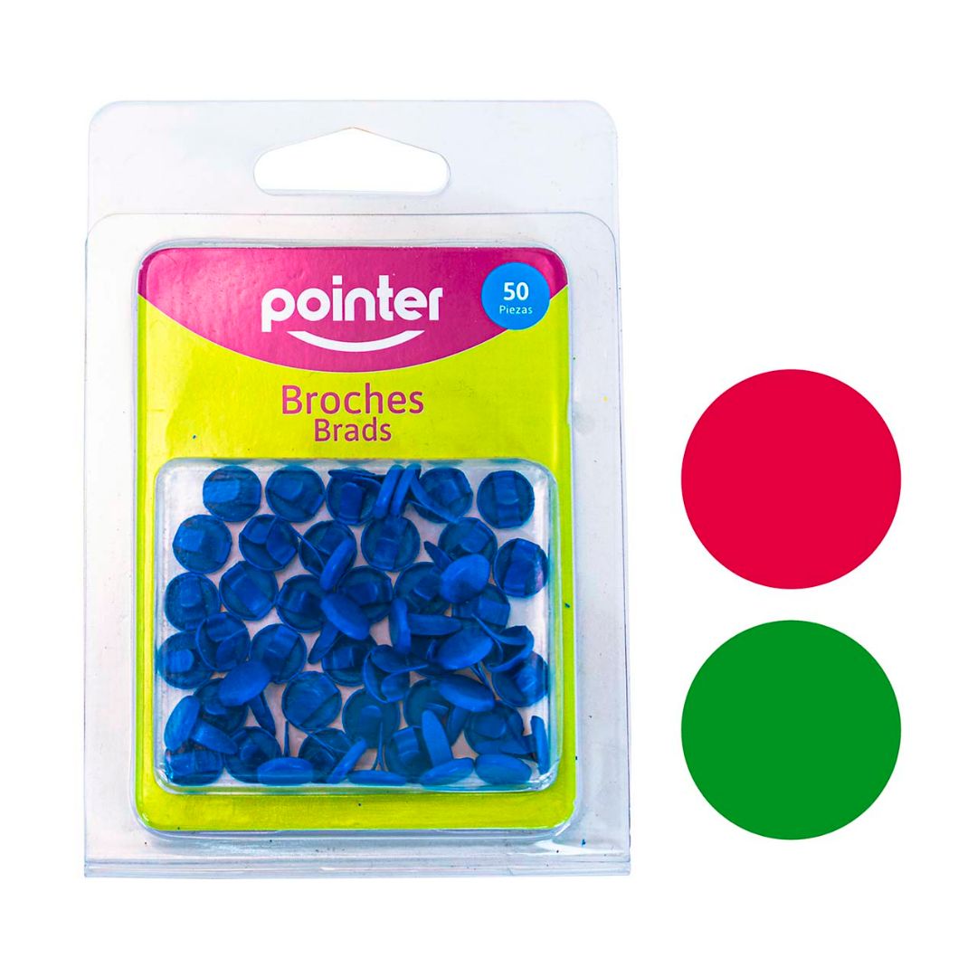 BROCHES  POINTER BLISTERX50 PZA 3 COL (F. 144 SETS)