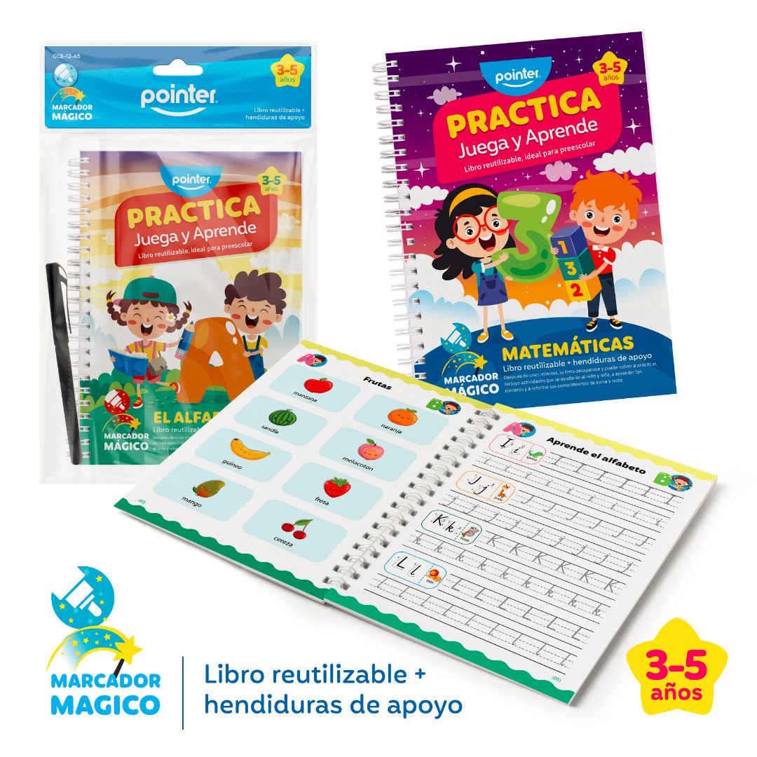 LIBRO POINTER PRACTICA JUEGA Y APRENDE 2 DIS. C/MARCADOR MAGICO (F. 72 PZAS)