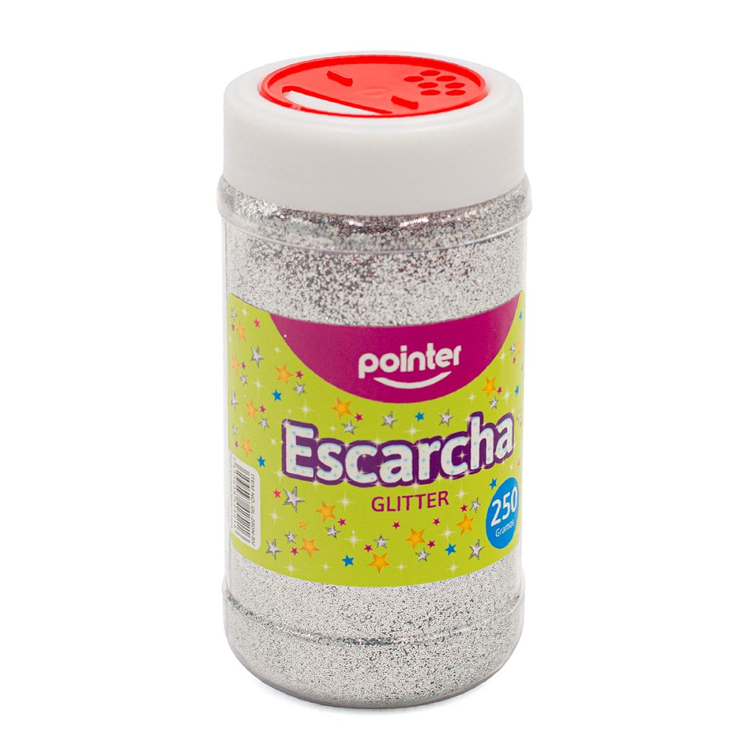 DIAMANTINA POINTER EN BOTE PLATEADA 250G (F. 48 BOTE)