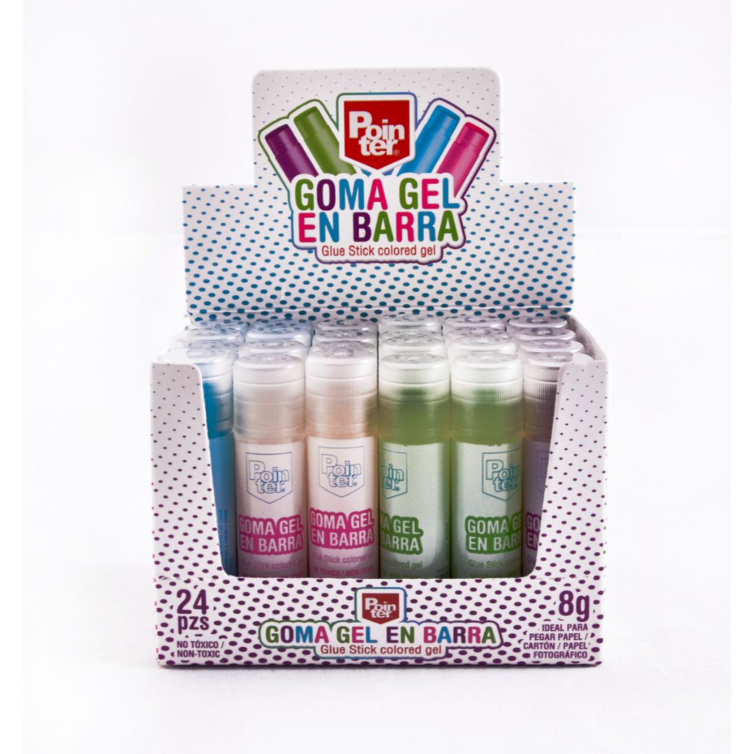 GOMA EN BARRA POINTER COLORES CX24 8G (F.16 BOX)