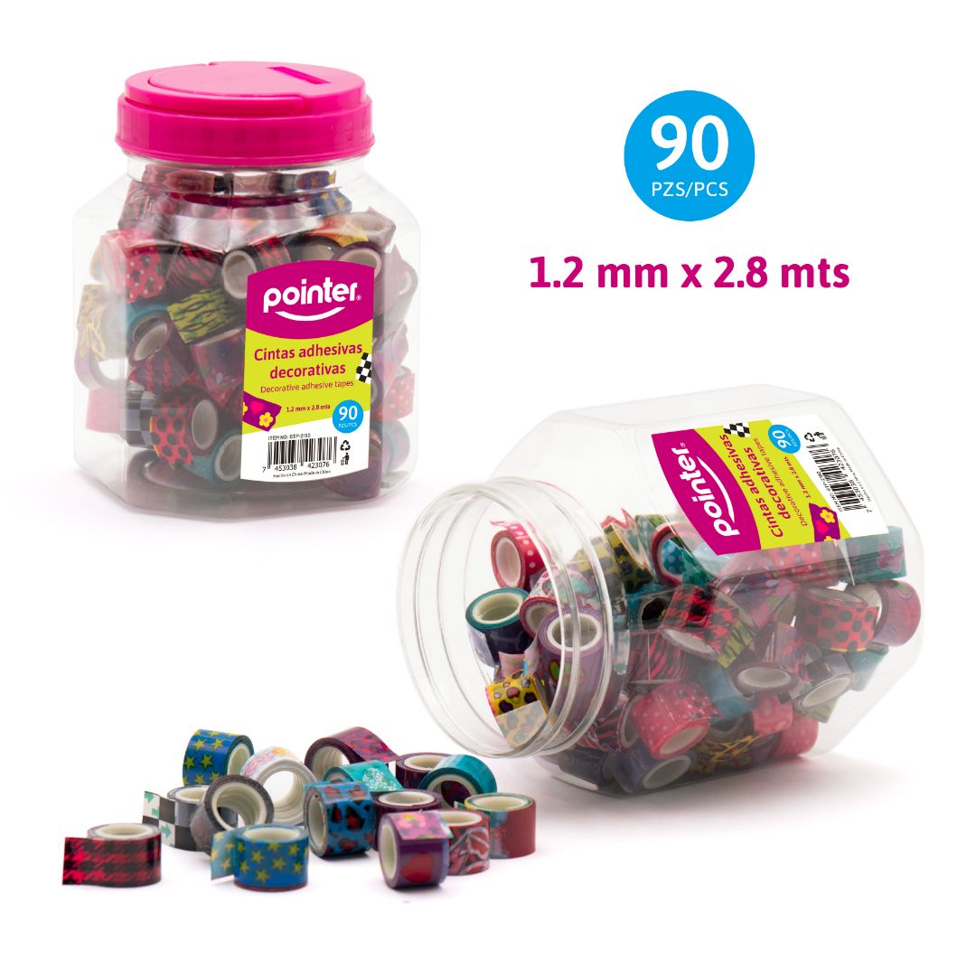 CINTA DECORATIVA POINTER BOTE 90 ROLLITOS 1.2MMX2.8M (F. 60 BOTES)