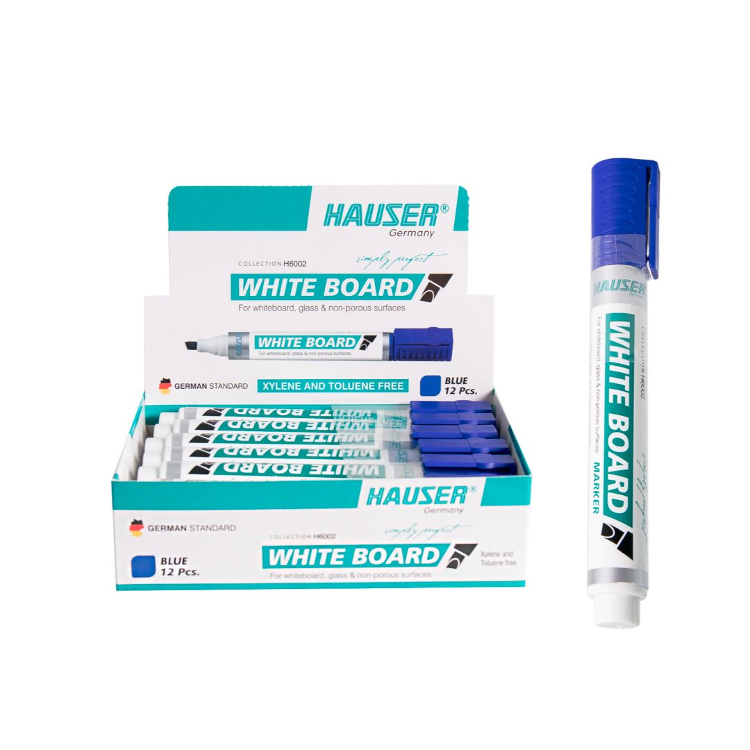 MARCADOR P/PIZARRON HAUSER P/BISELADA AZUL CX12 (F. 720 PZA)