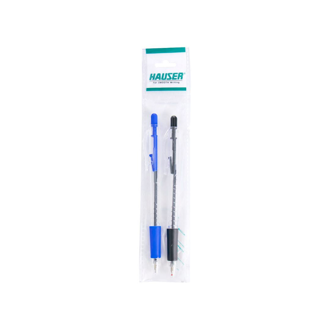 BOLIGRAFO HAUSER BLISTER AZUL Y NEGRO (F. 600 SETS)