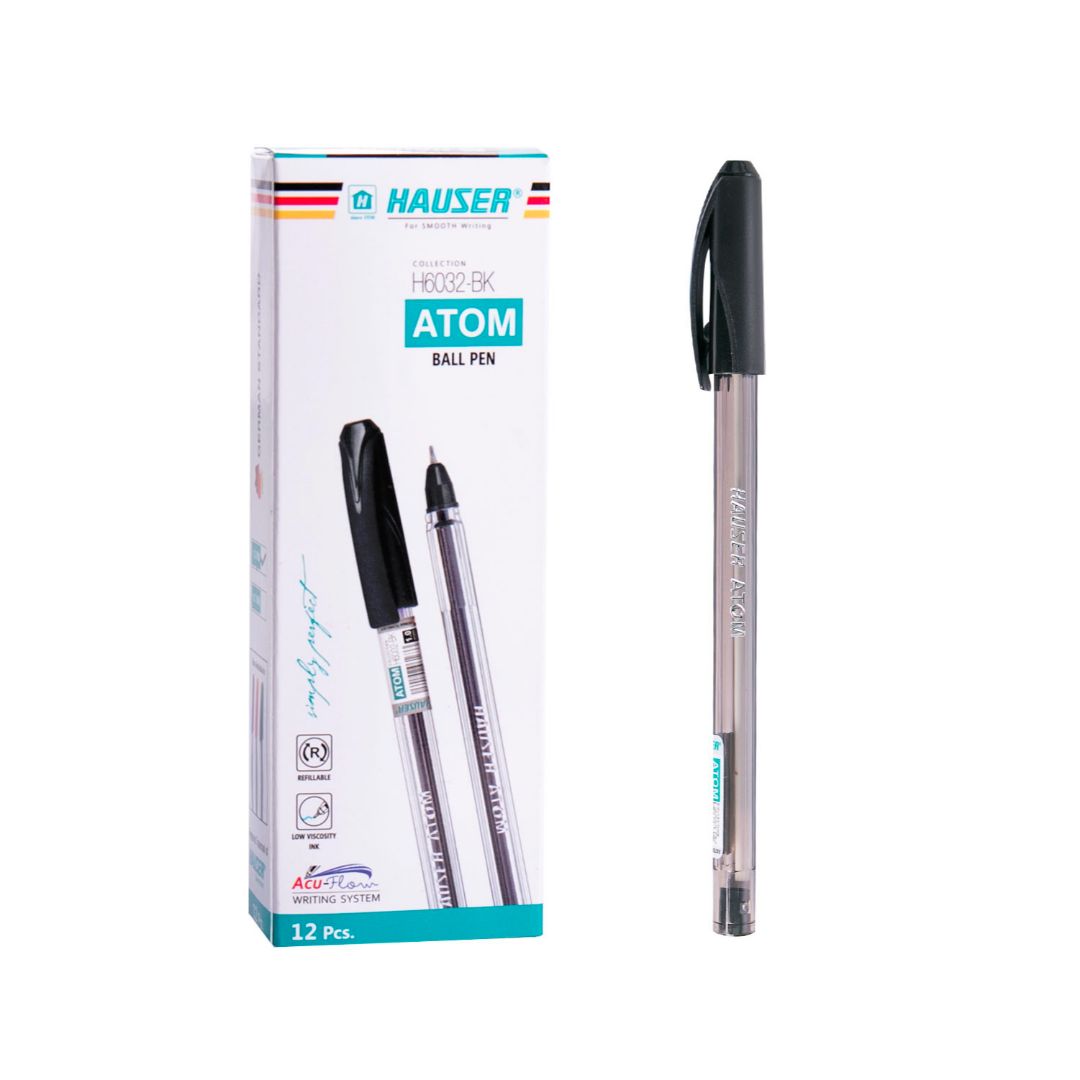 BOLIGRAFO HAUSER ATOM NEGRO 1.0MM (F. 96 DOC)