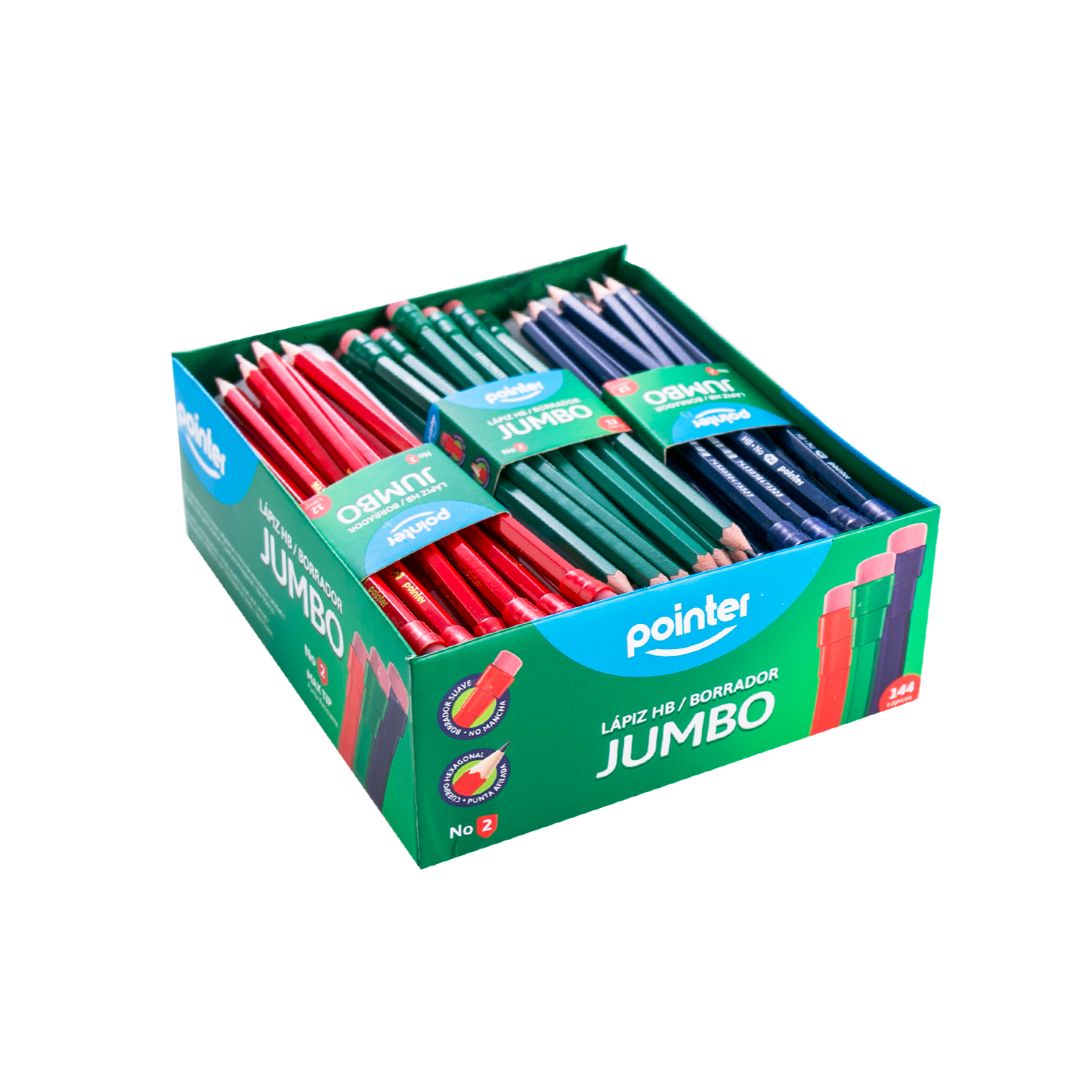 LAPIZ POINTER JUMBO PX12 RO/VE/AZ 2HB (F. 240 DOC)