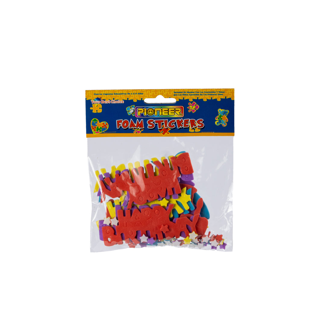 FIGURAS DE FOAMY POINTER ADHESIVAS HAPPY BIRTHDAY (F. 72 UNI)