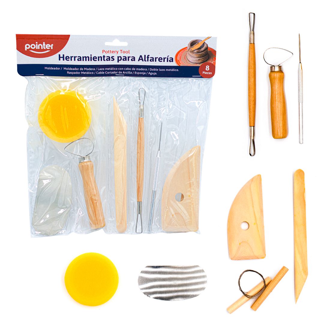 SET PARA ALFARERIA POINTER 8 PIEZAS  (F. 50 SETS)