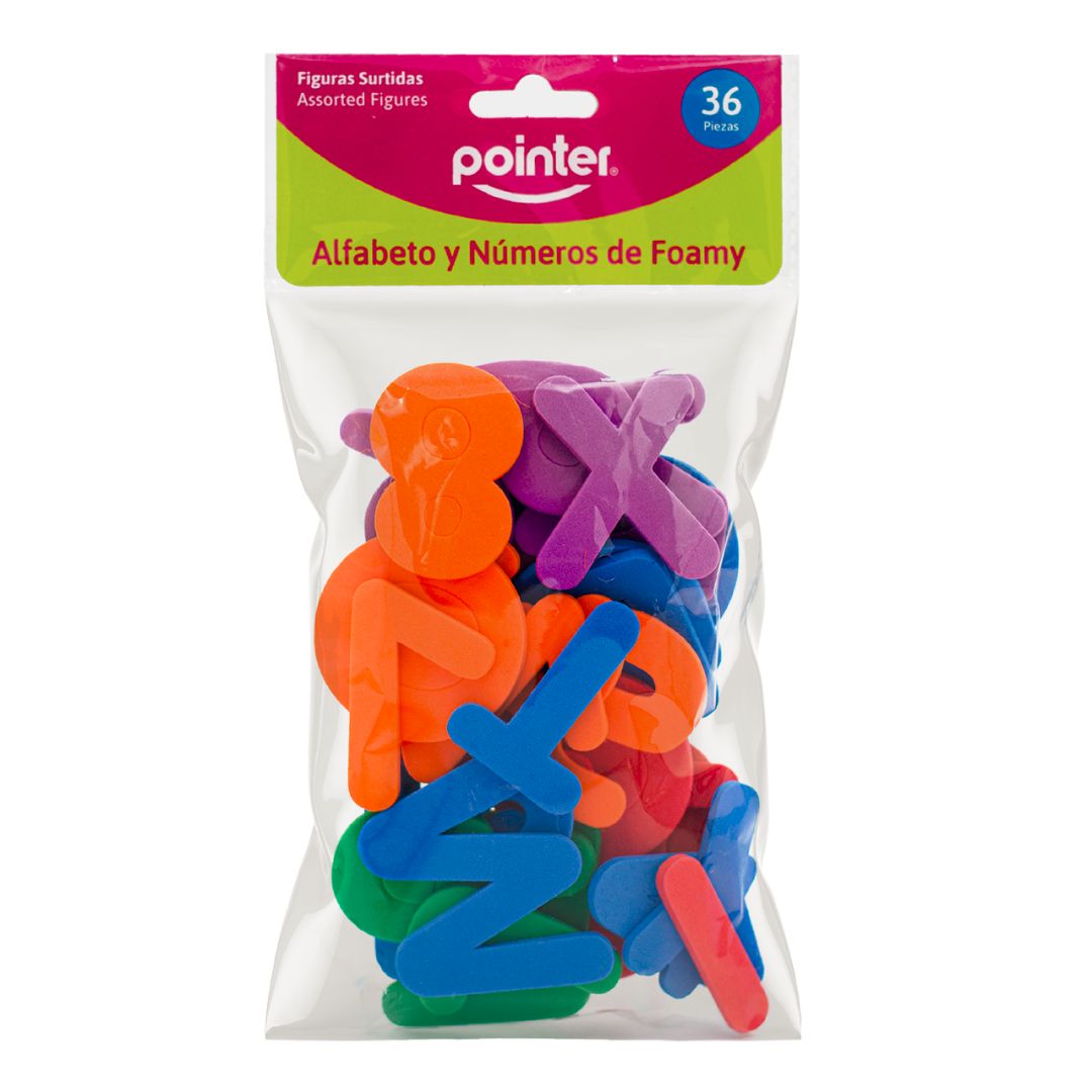FIGURAS DE FOAMY POINTER ABECEDARIO Y NUMEROS BX36 (F. 72 SETS)