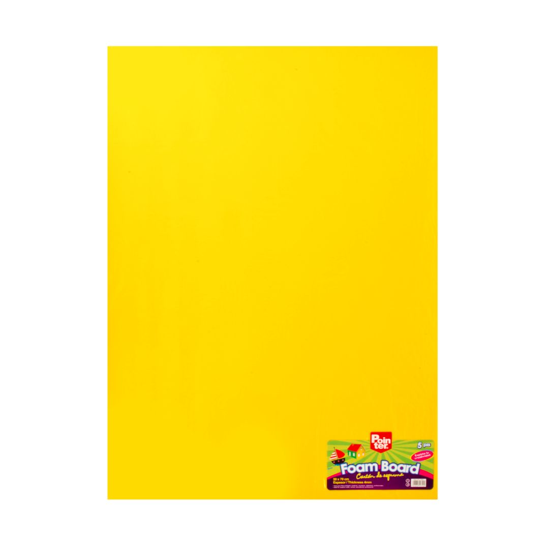 CARTON ESPUMA POINTER AMARILLO 50X70CM 4MM  (F. 120 UNI)
