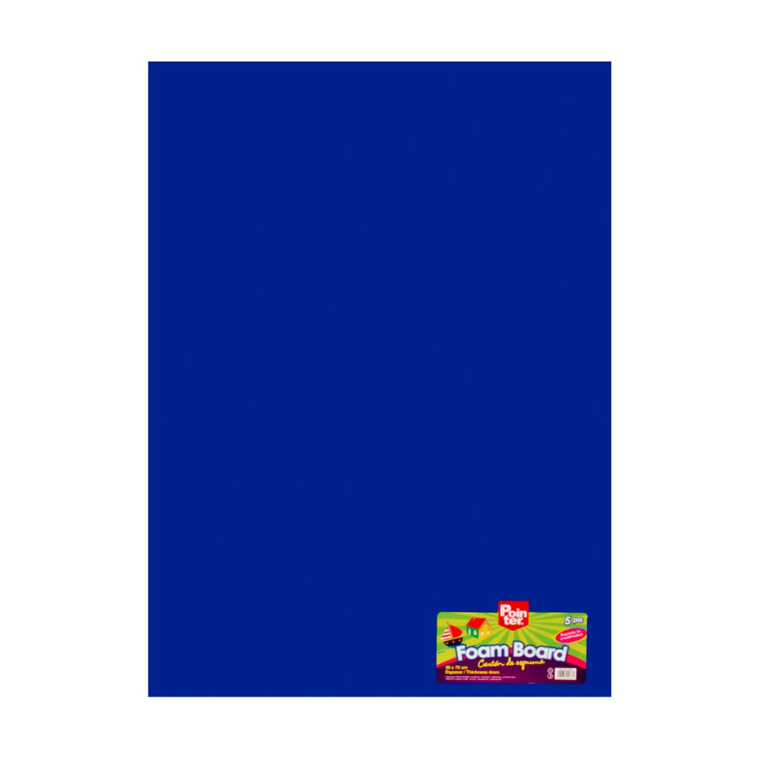 CARTON ESPUMA POINTER AZUL 50X70CM 4MM (F. 120 UNI)