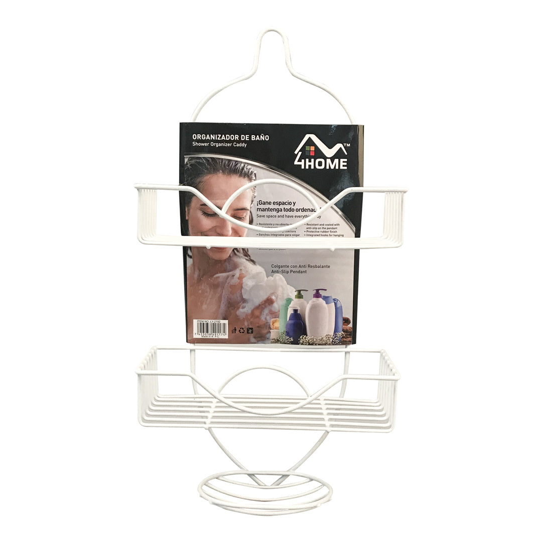 ORGANIZADOR P/DUCHA 4HOME C/COLGANTE 2 NIVELES GRANDE (F. 12 PZA)