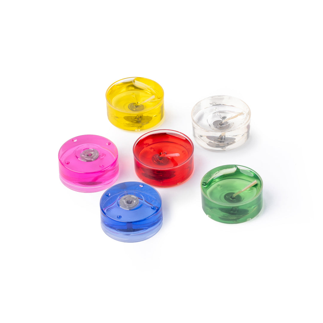 VELAS TEA LIGHT 4 HOME 5 COLORES SETX6 (F. 120 UNI)