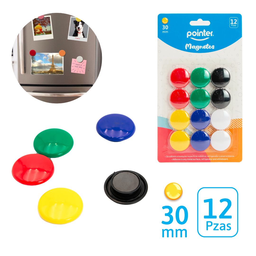 MINI IMANES POINTER BLISTERX12 6 COL. 30MM (F. 144 CARD)