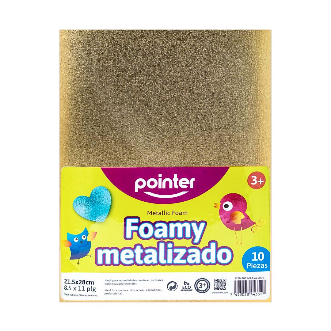 FOAMY METALIZADO POINTER DORADO PX10 CARTA (F. 24 PAQ)