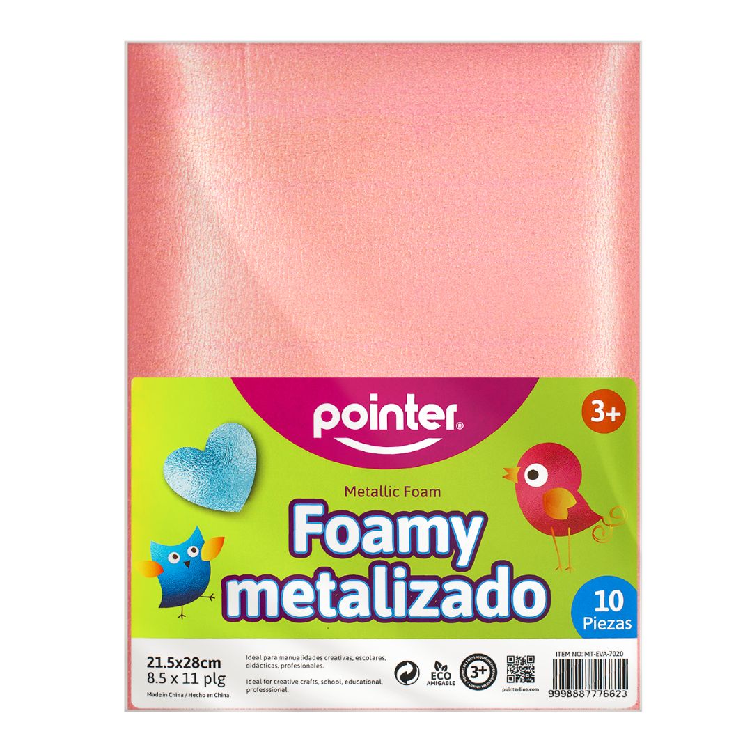 FOAMY METALIZADO POINTER ROSADO PX10 CARTA (F. 24 PAQ)
