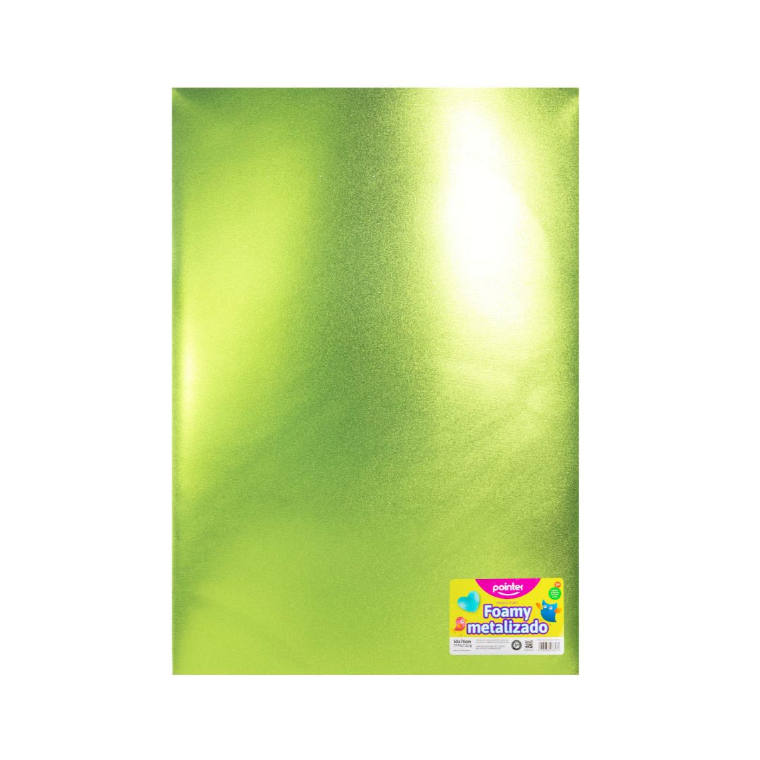 FOAMY METALIZADO POINTER VERDE 50X70CM (F.180 UNI)